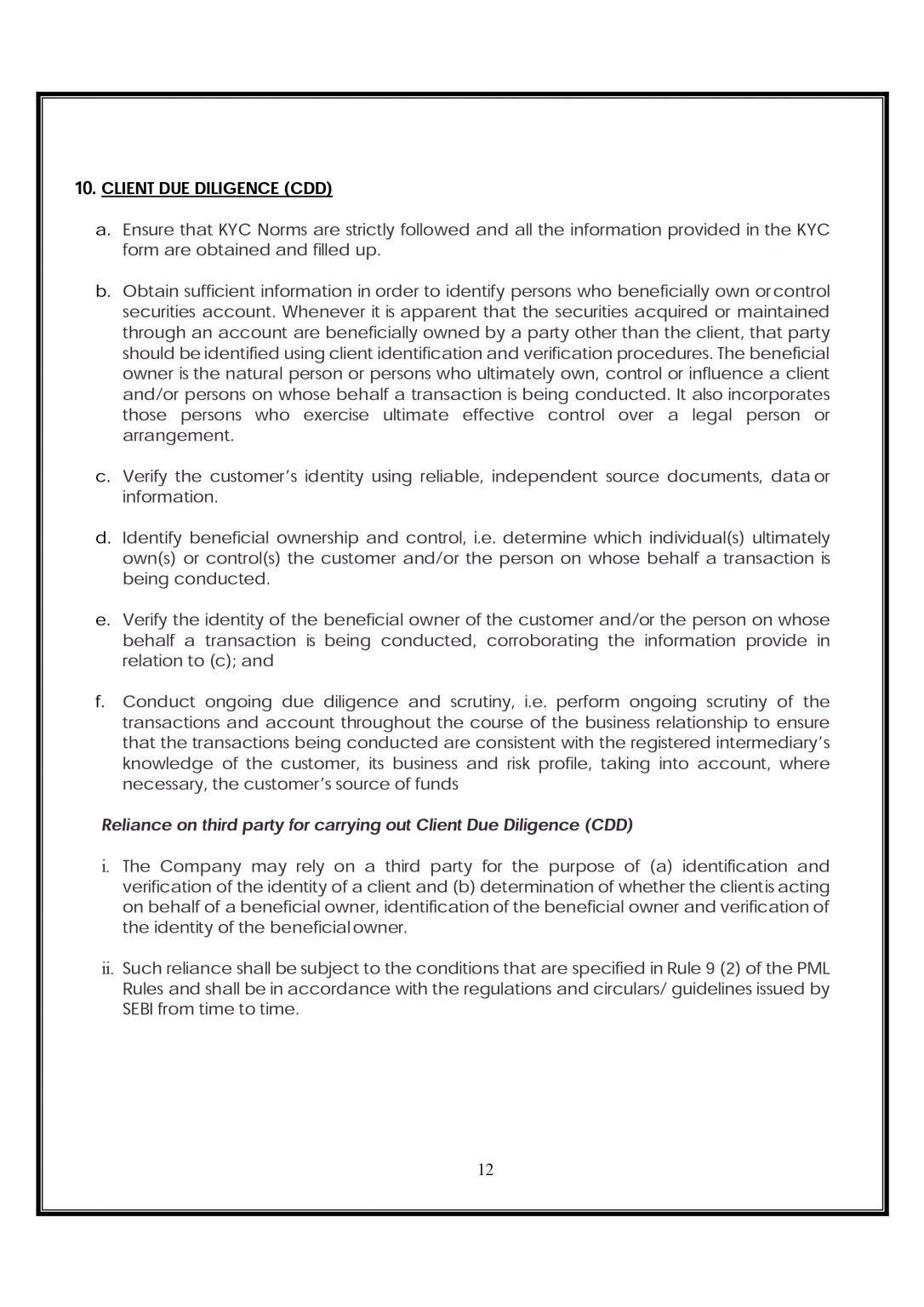 AML POLICY