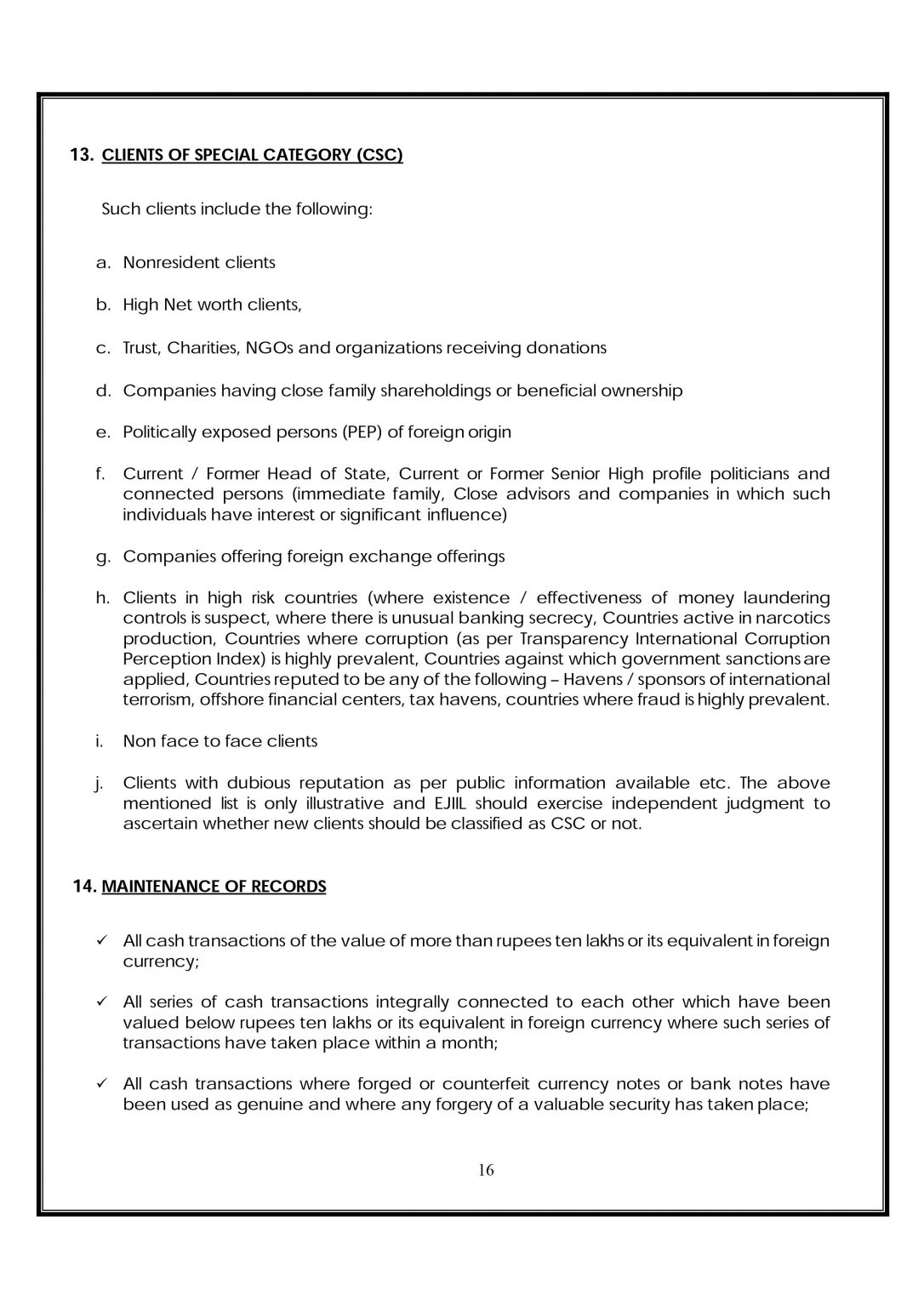 AML POLICY