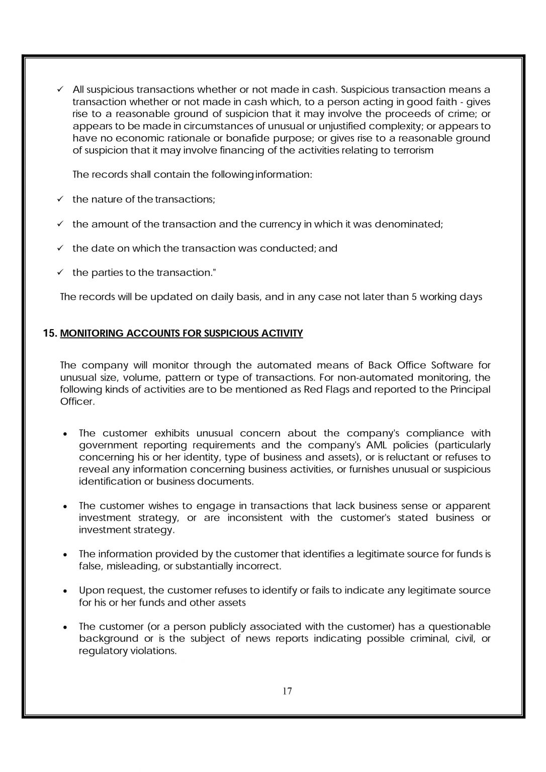 AML POLICY