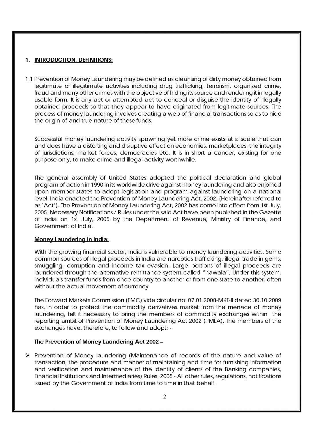 AML POLICY
