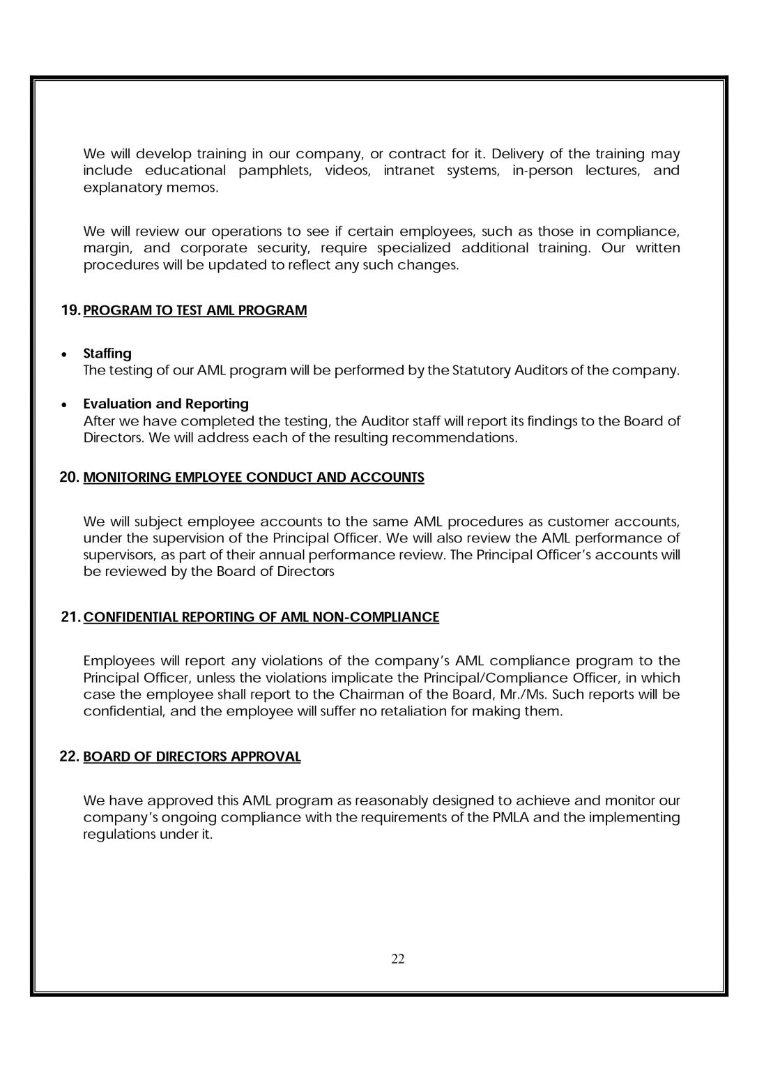 AML POLICY