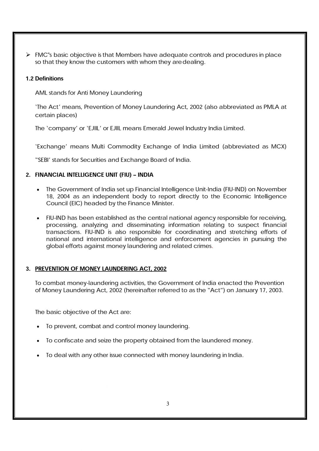 AML POLICY
