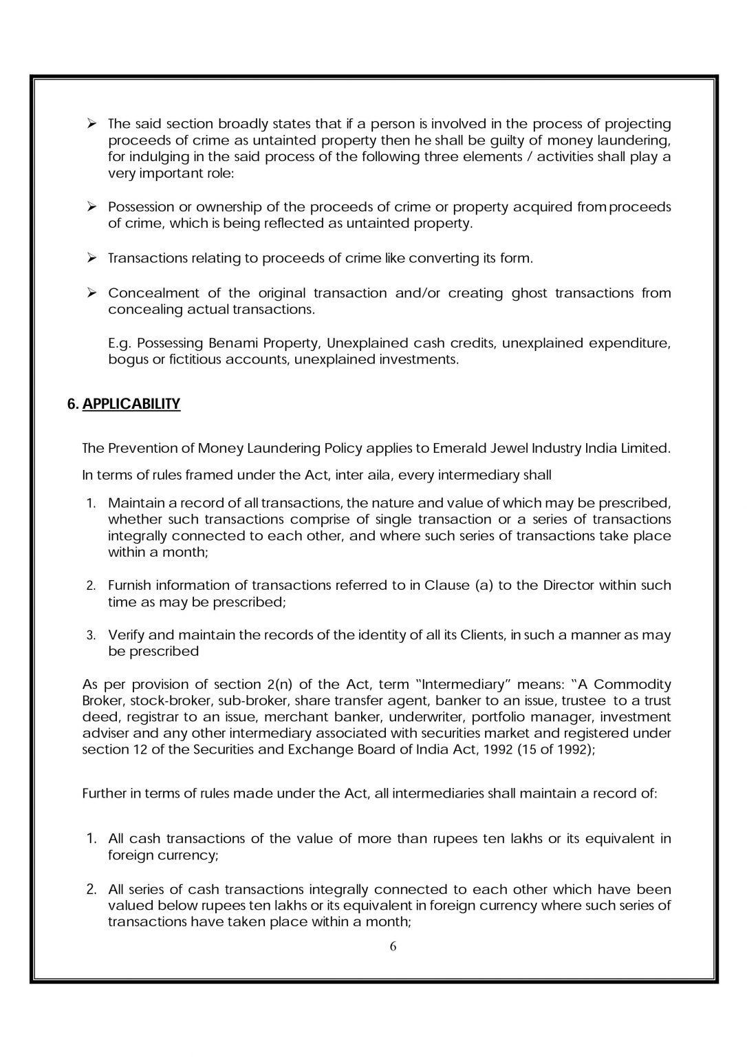 AML POLICY