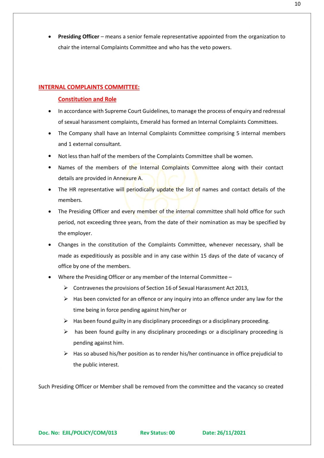 HR POLICY