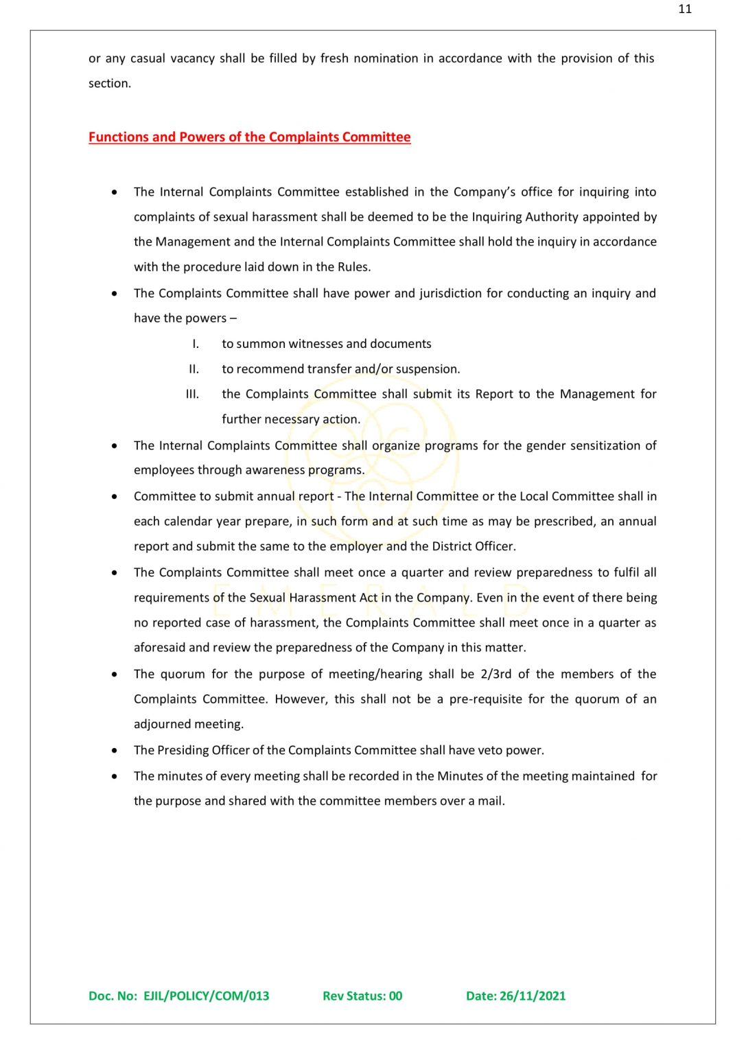 HR POLICY