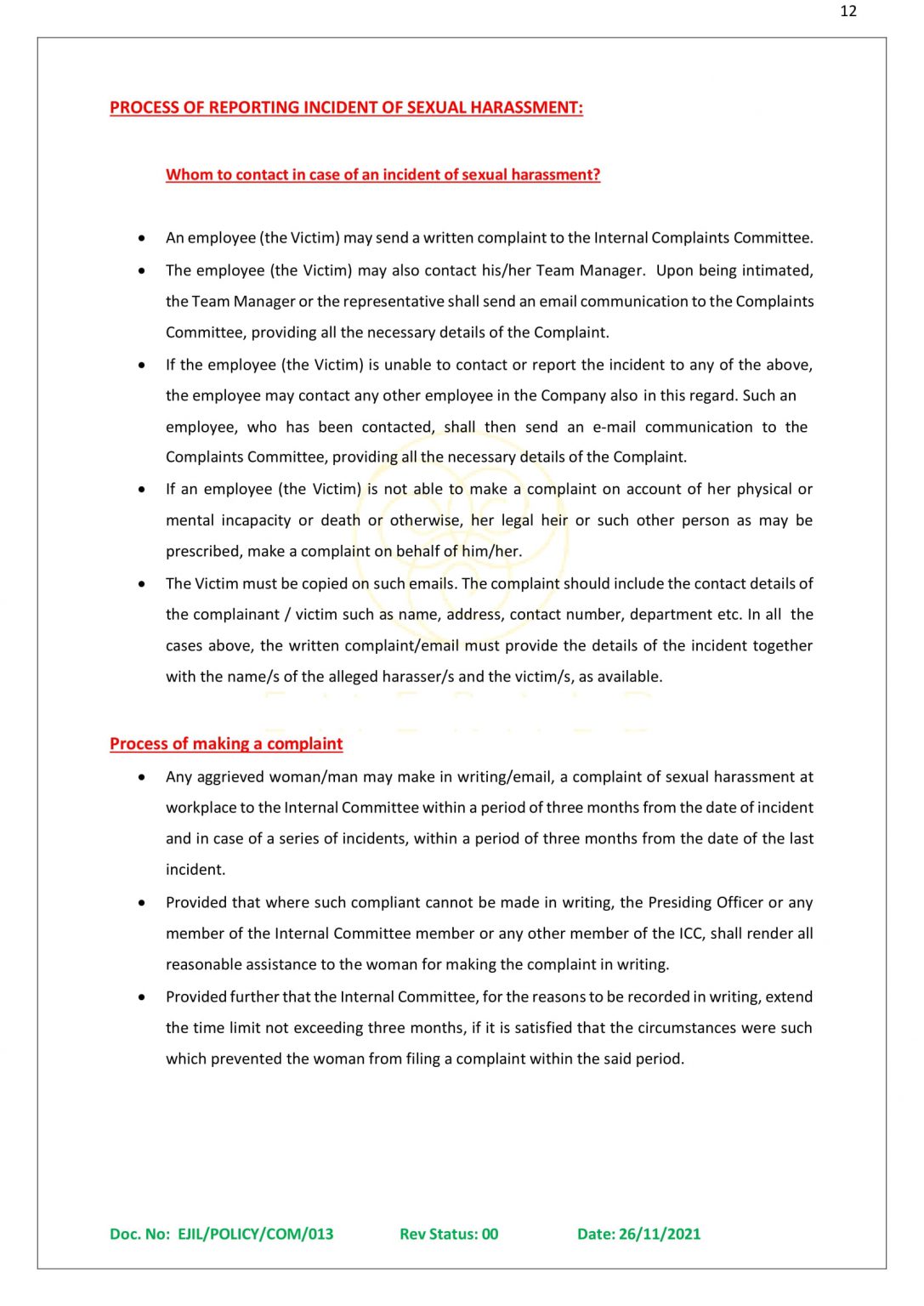 HR POLICY
