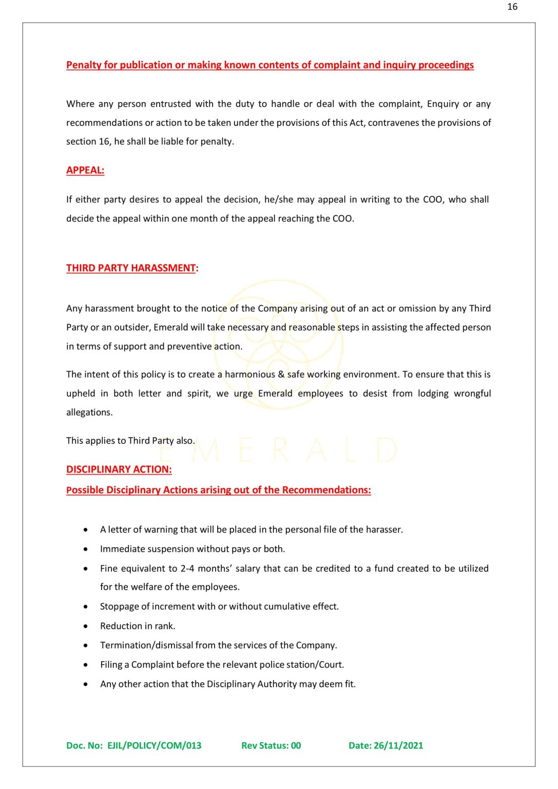 HR POLICY