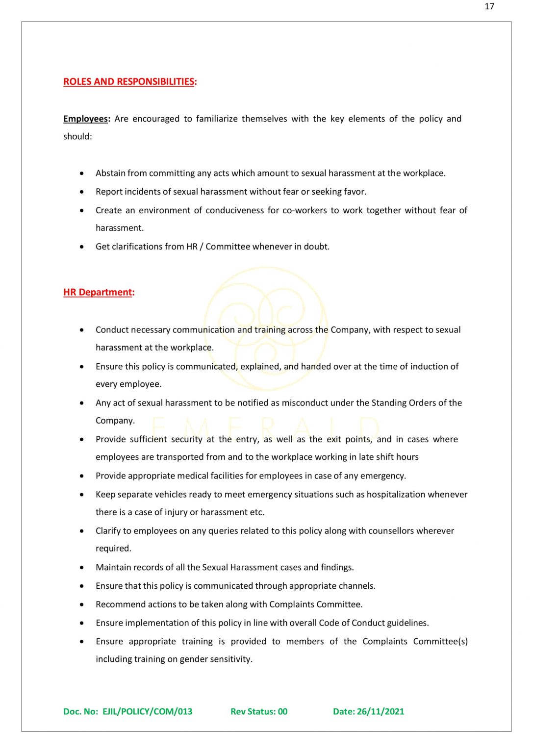 HR POLICY