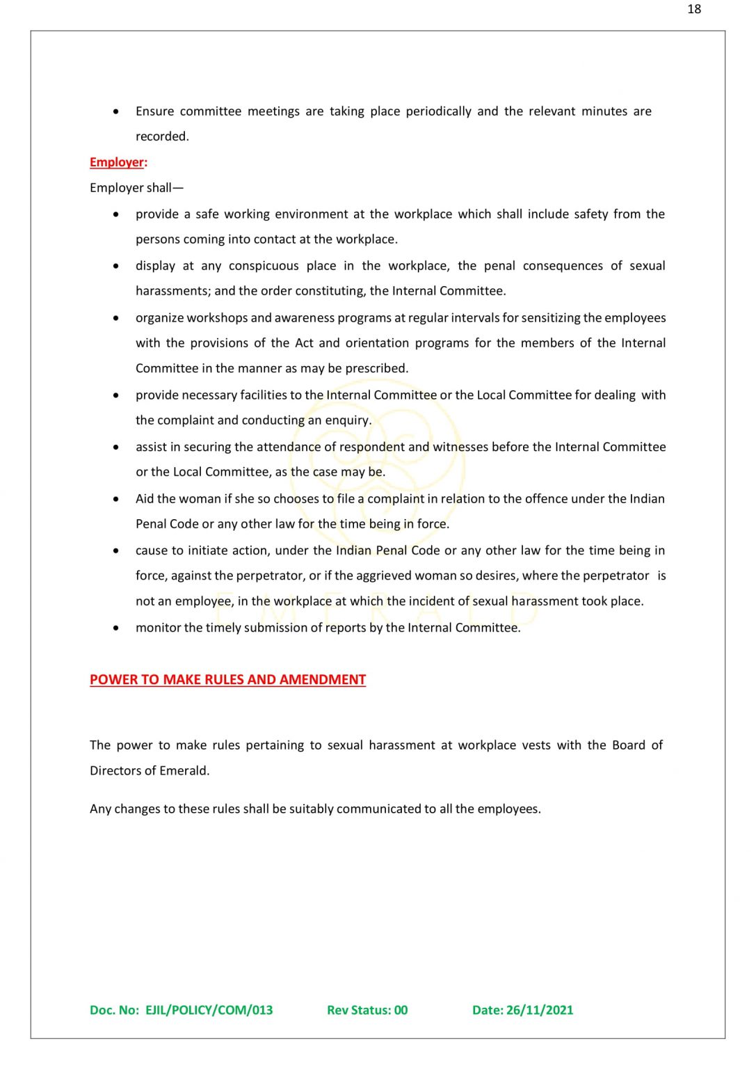 HR POLICY