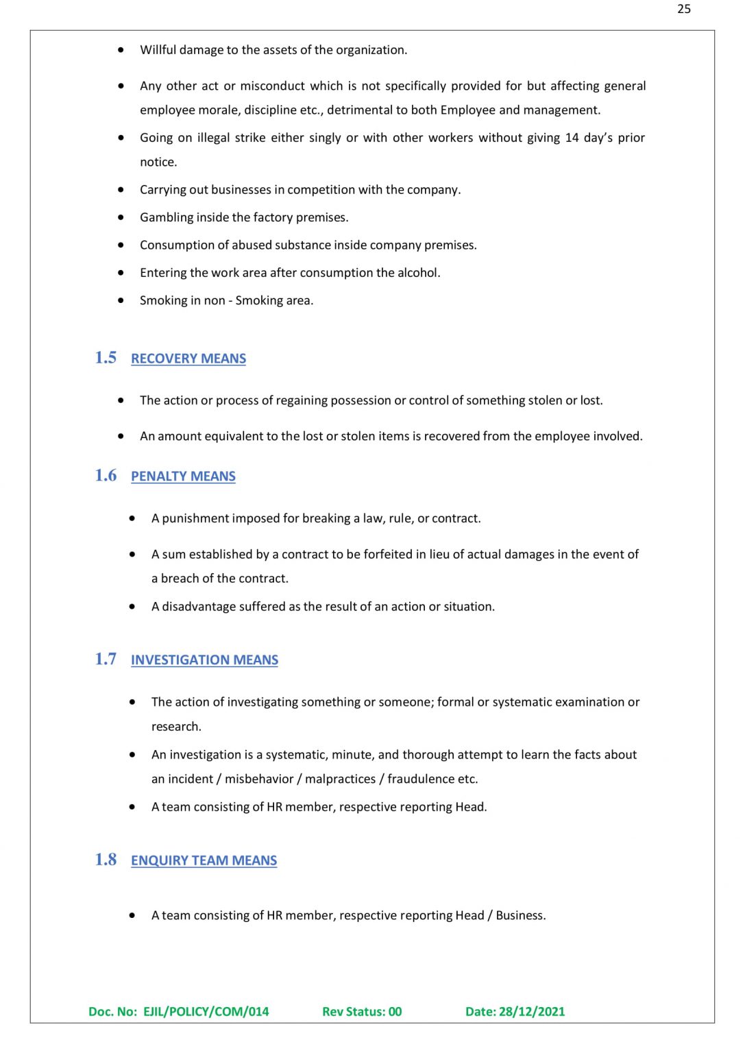 HR POLICY