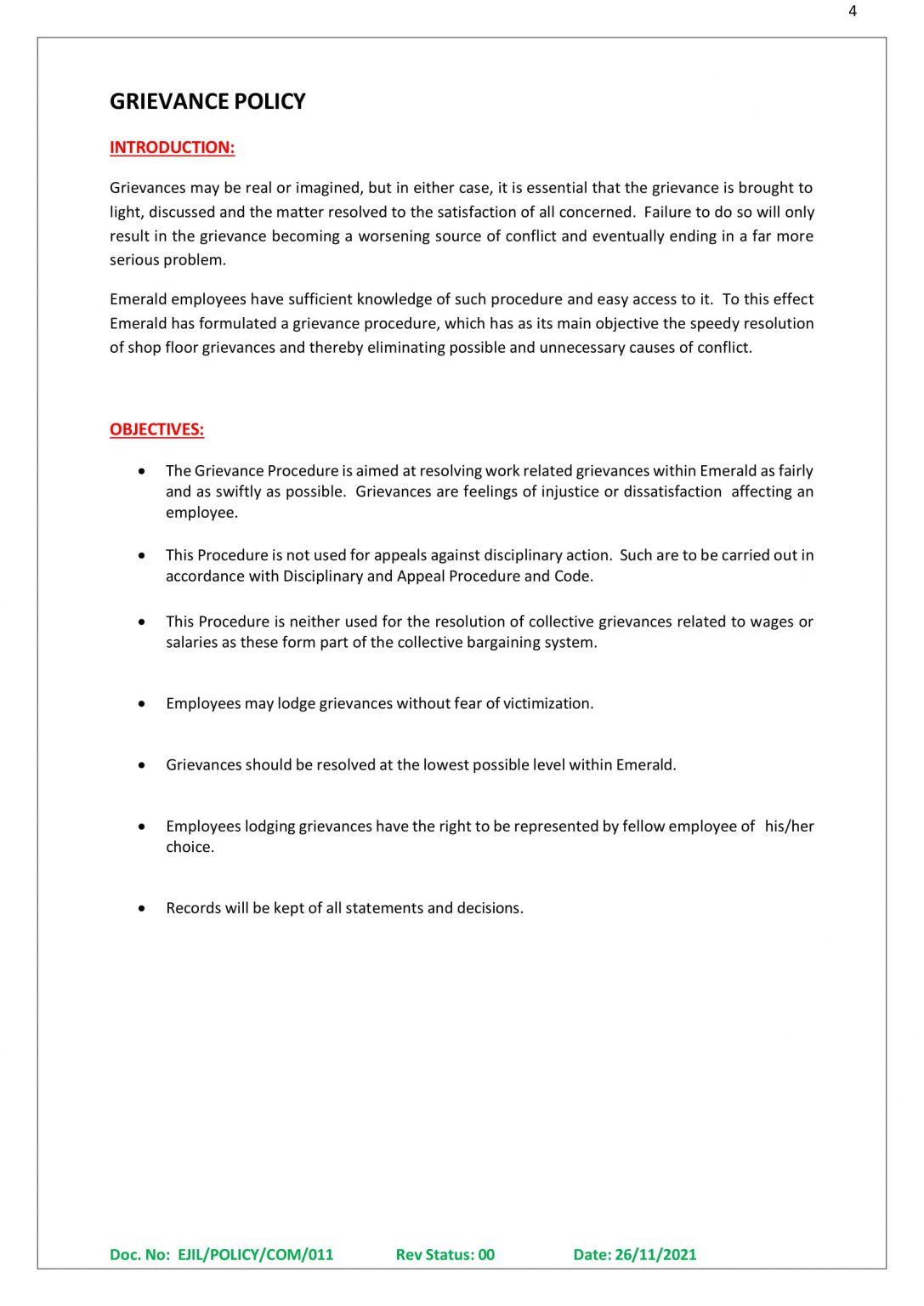 HR POLICY