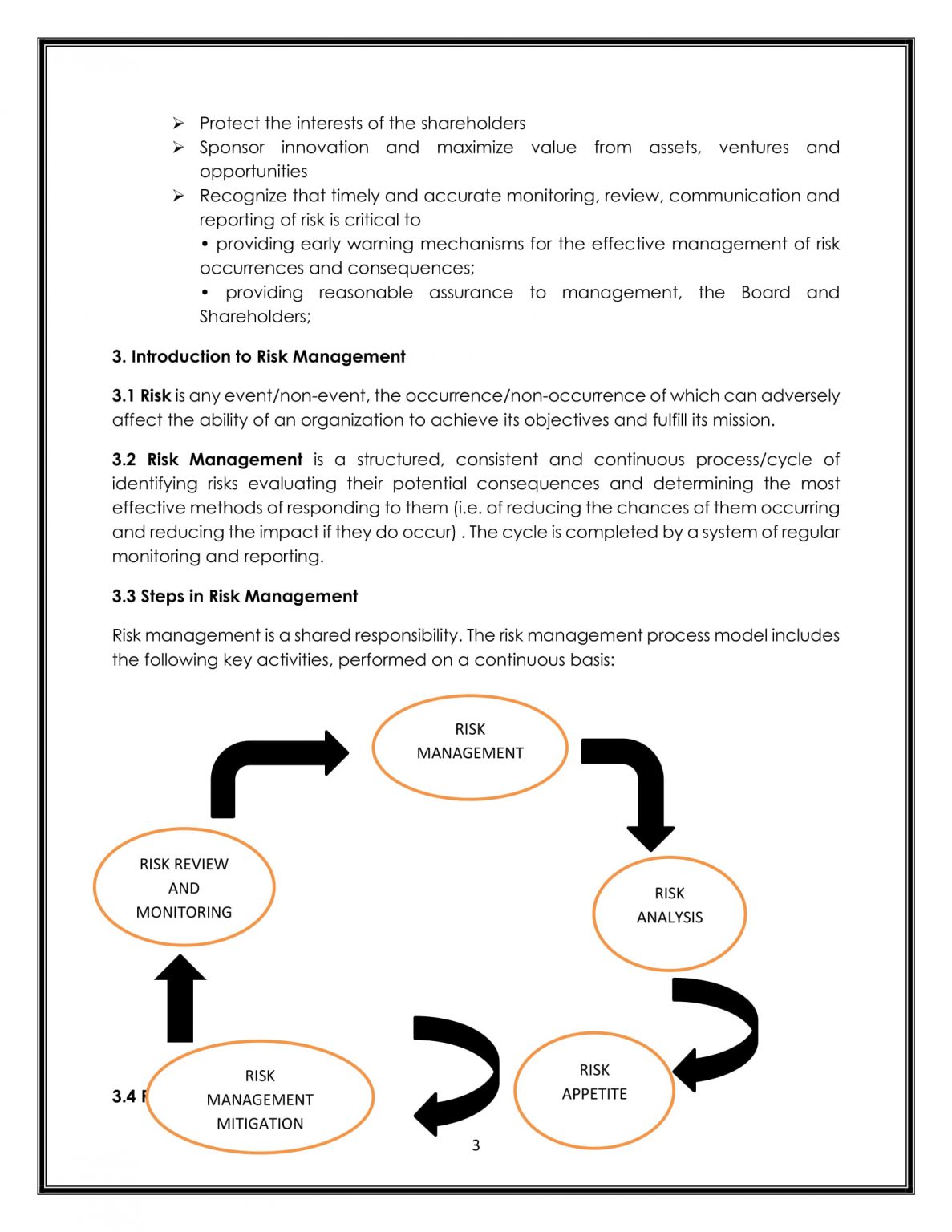 BUSINESS RISK MANAGEMENT POLICY
