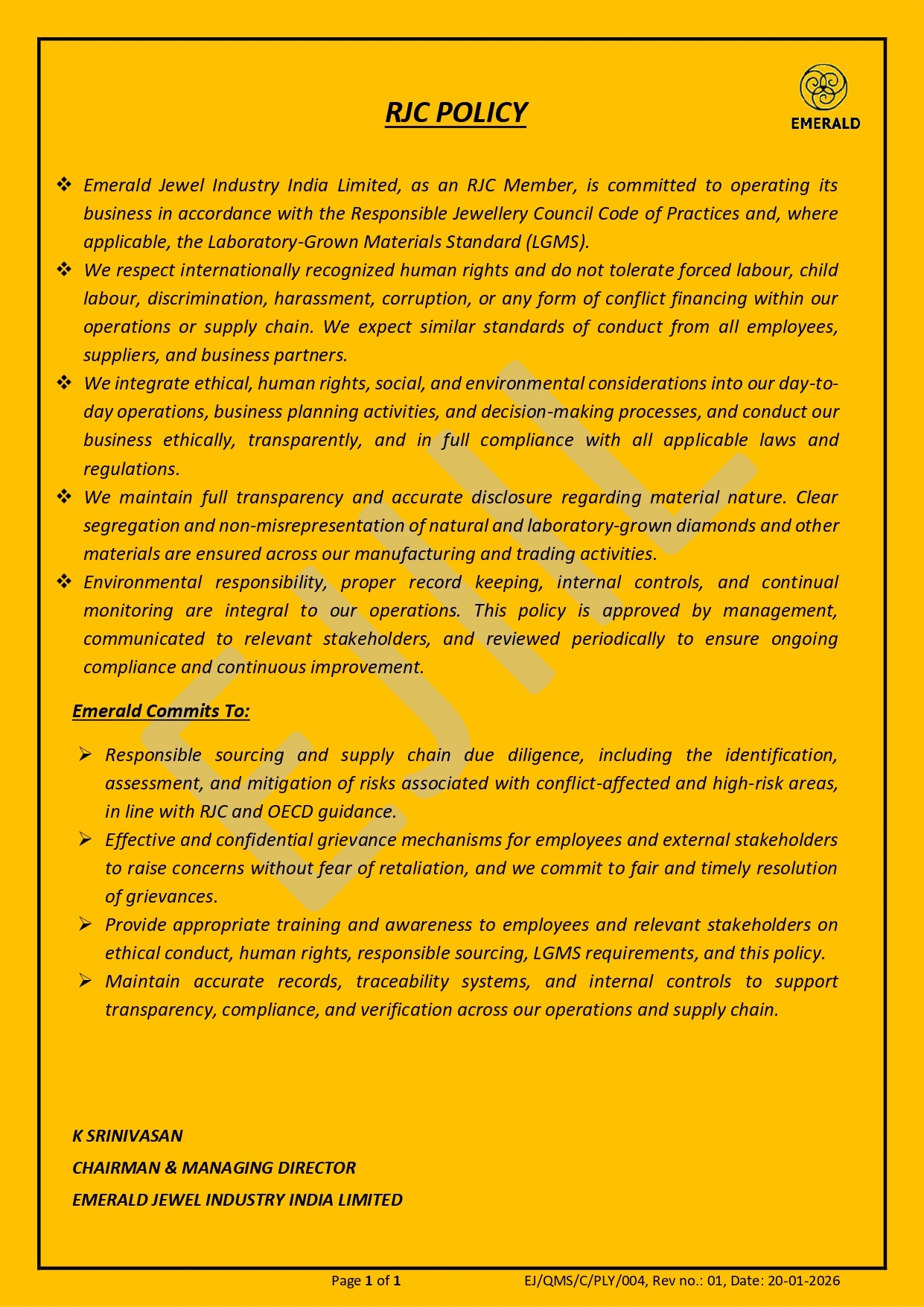 RJS Policy