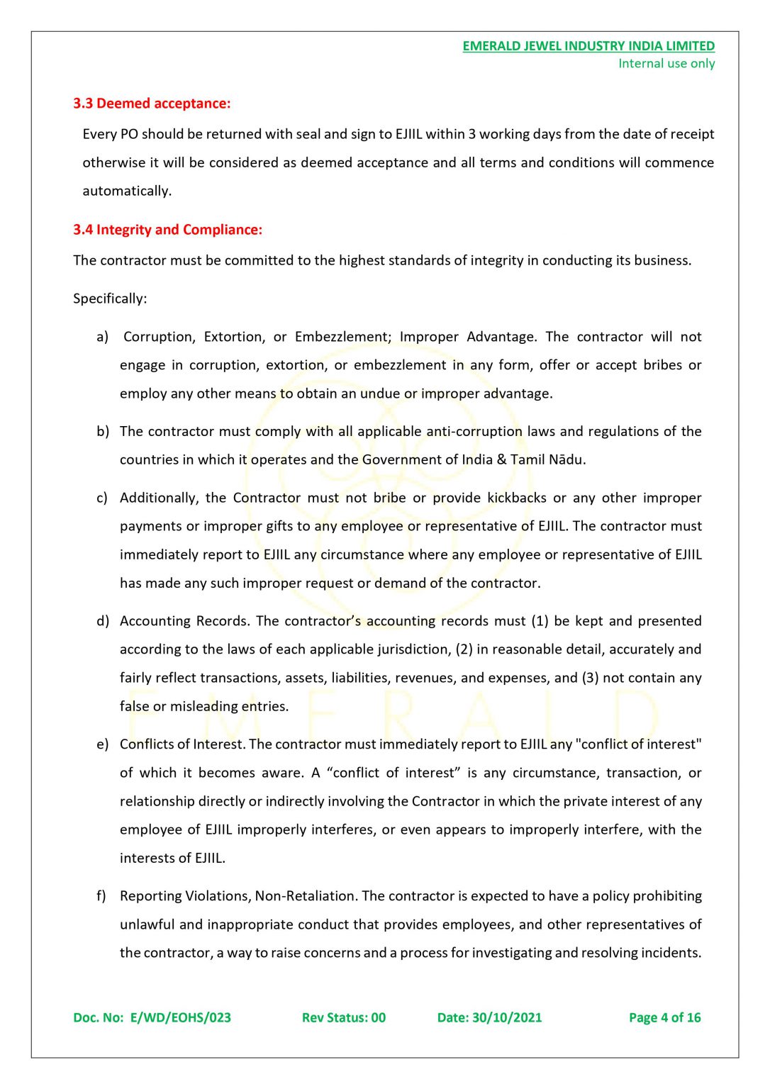 VENDOR CODE OF CONDUCT